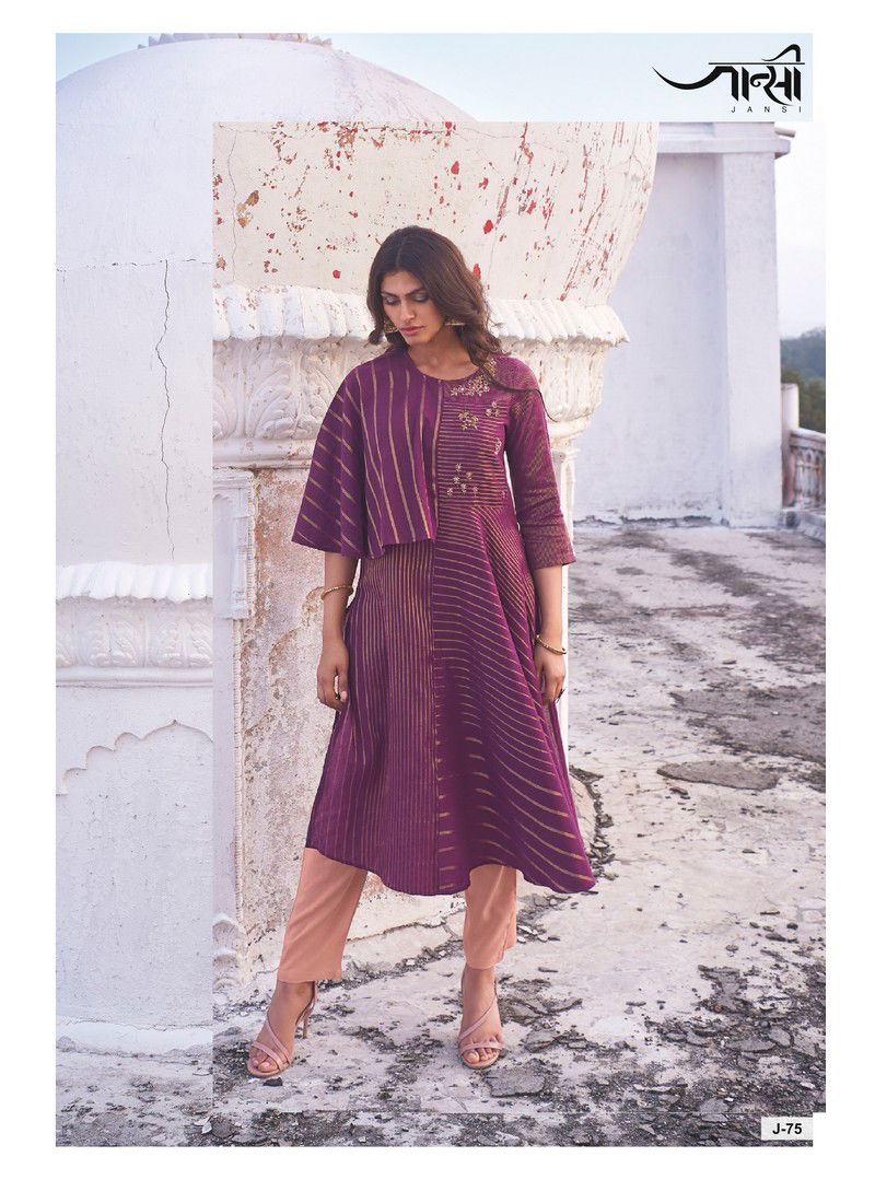 Purple Colour Sringar Designer Kurti With Bottom Party Wear Collection J-75